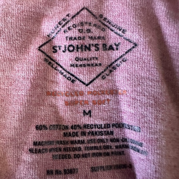 St. John's Bay Pink Short Sleeve Tee - Picture 3 of 4